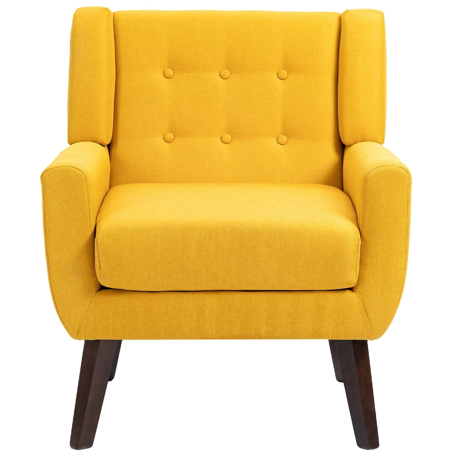 Cotton/ Linen Look Fabric Modern Accent Chair Armchair