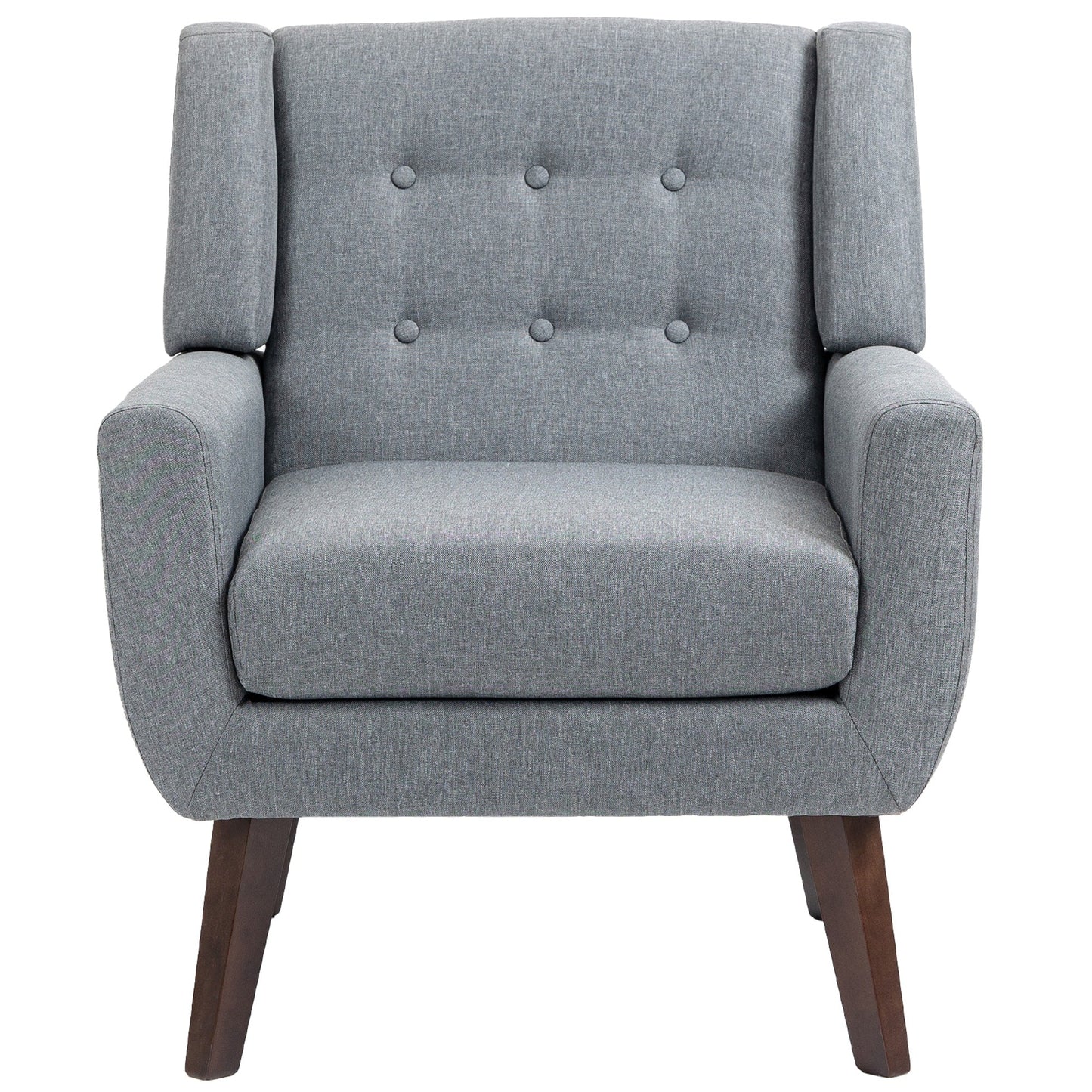 Cotton/ Linen Look Fabric Modern Accent Chair Armchair