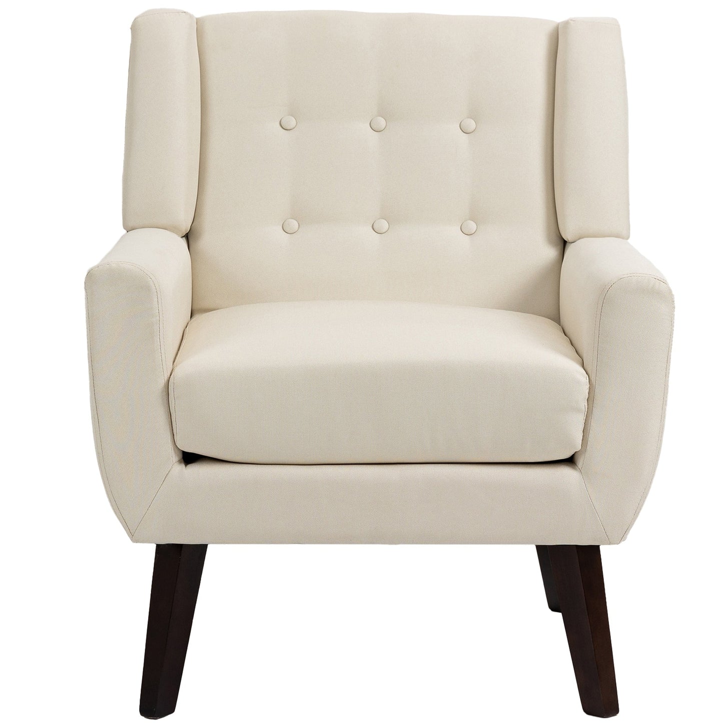 Cotton/ Linen Look Fabric Modern Accent Chair Armchair