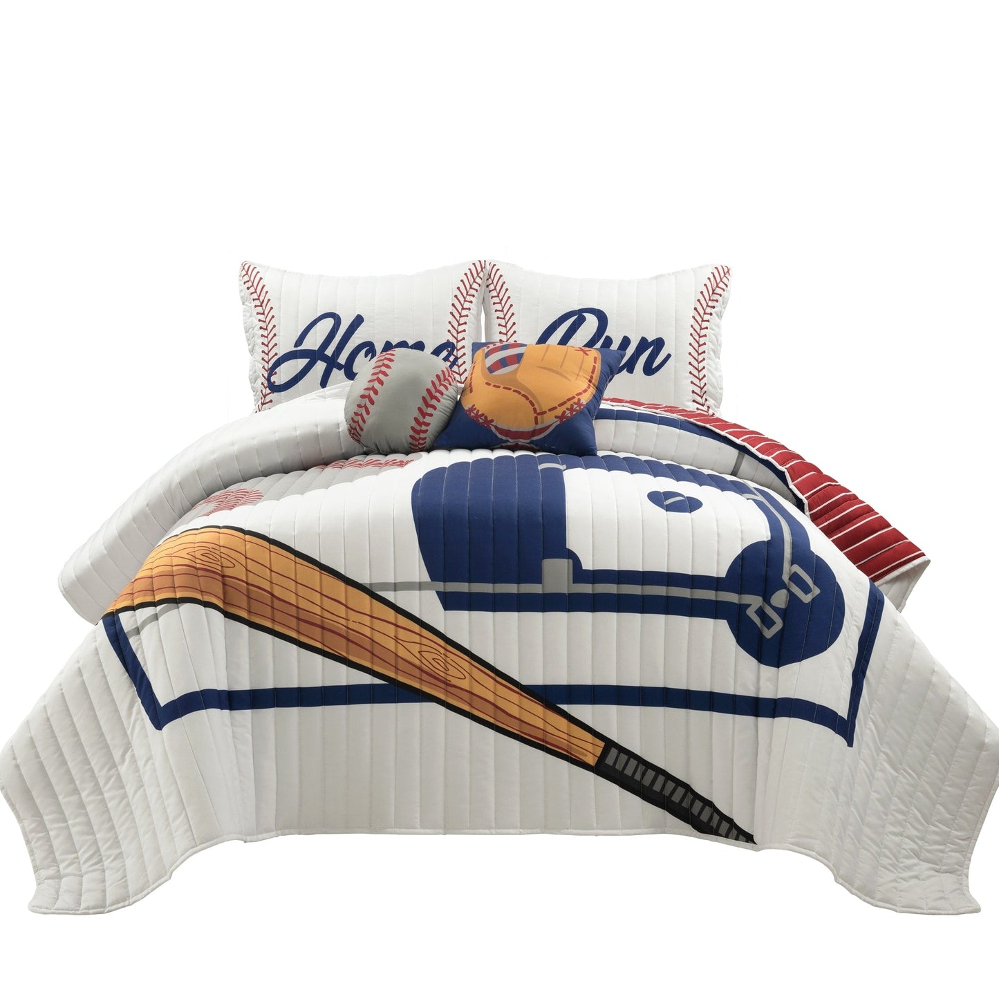 Lush Decor Baseball Game Reversible Oversized Kids Quilt