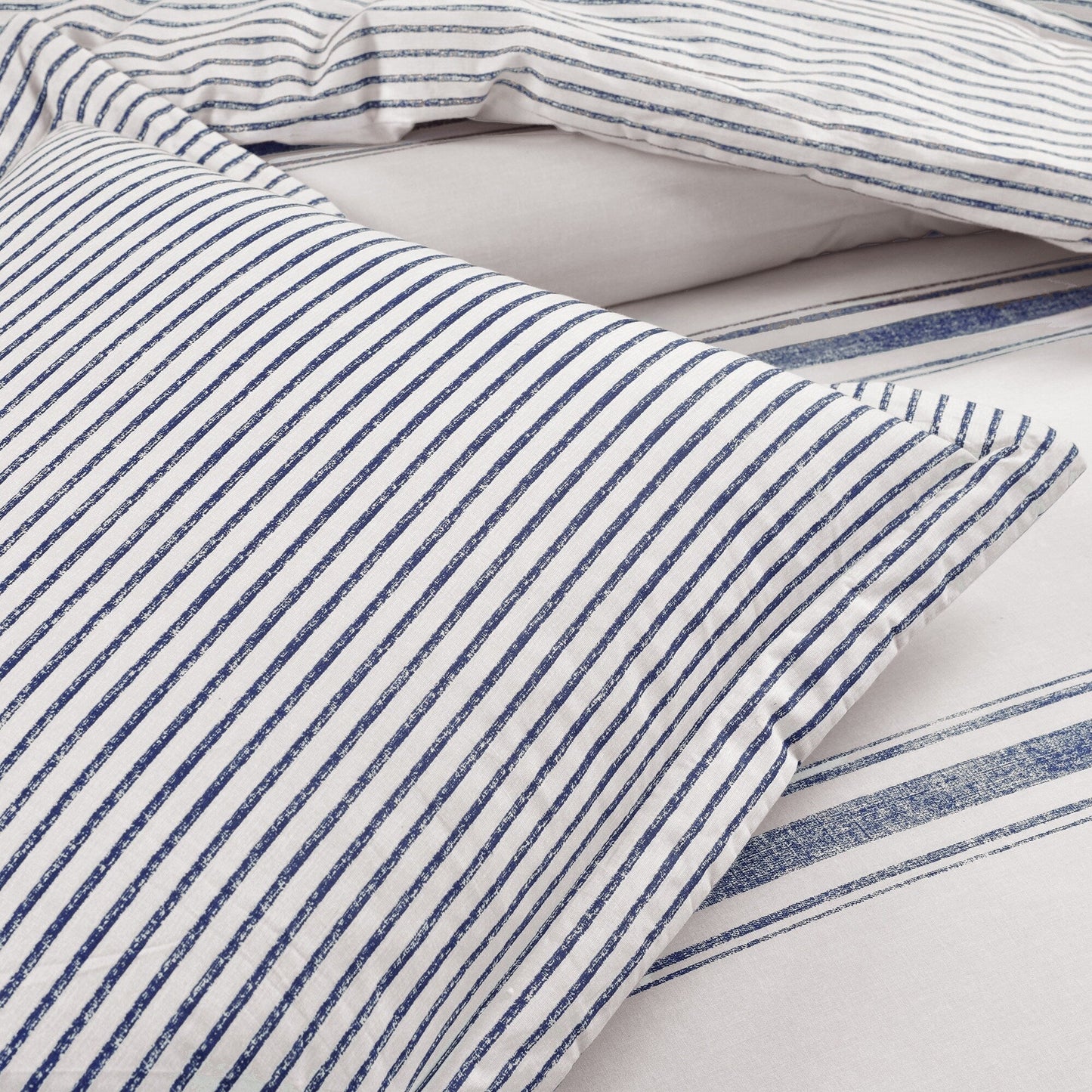 Lush Decor Farmhouse Stripe 3 Piece Duvet Cover Set