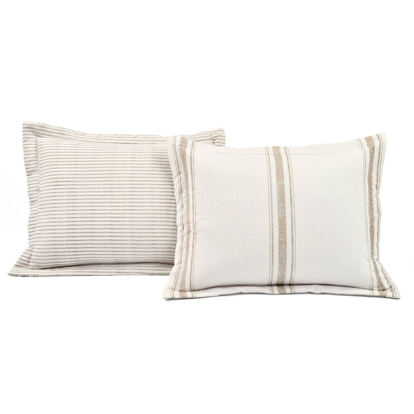 Lush Decor Farmhouse Stripe 3 Piece Duvet Cover Set
