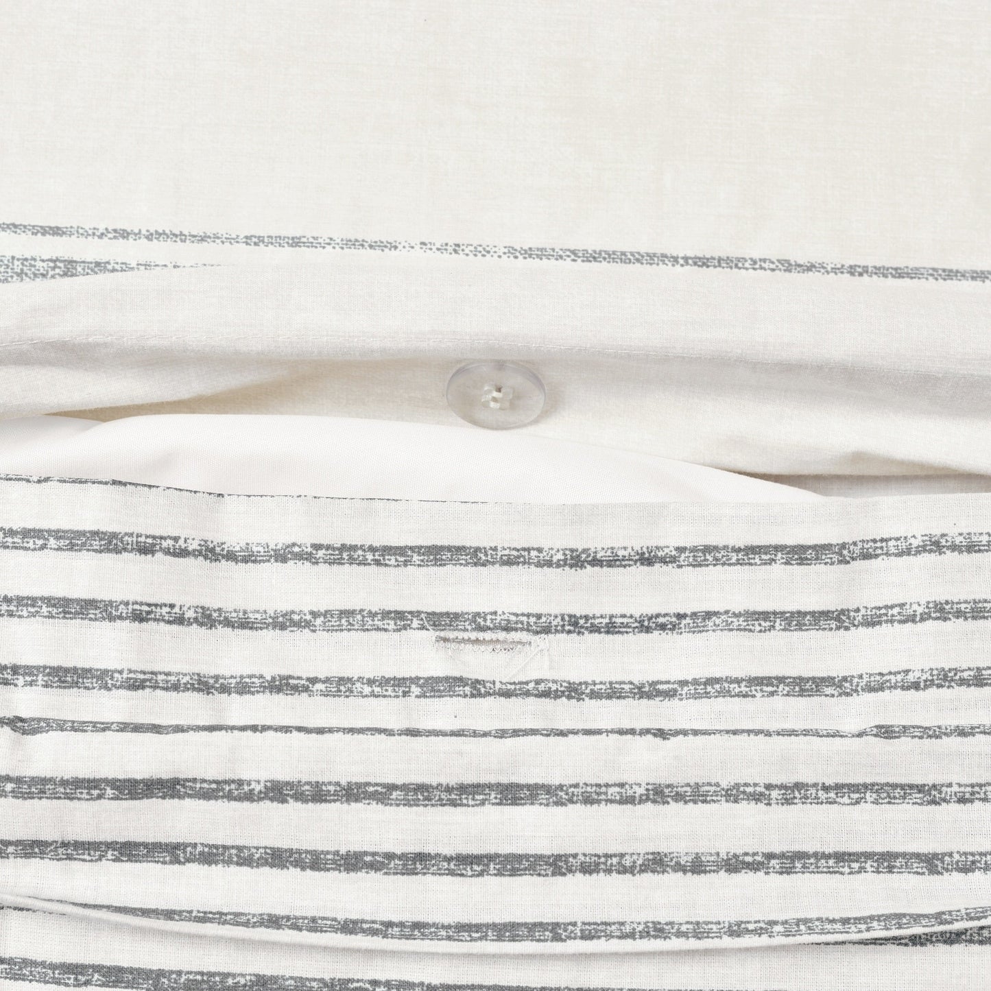 Lush Decor Farmhouse Stripe 3 Piece Duvet Cover Set
