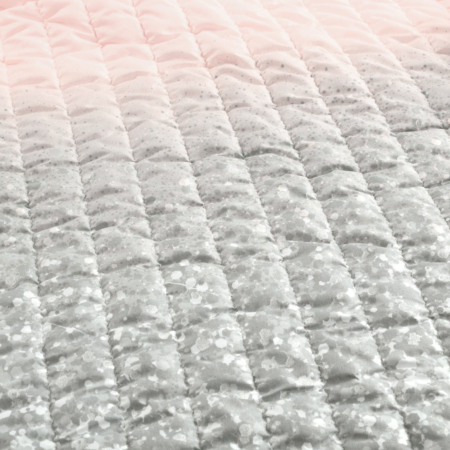 Lush Decor Glitter Ombre Metallic Print Quilt Set