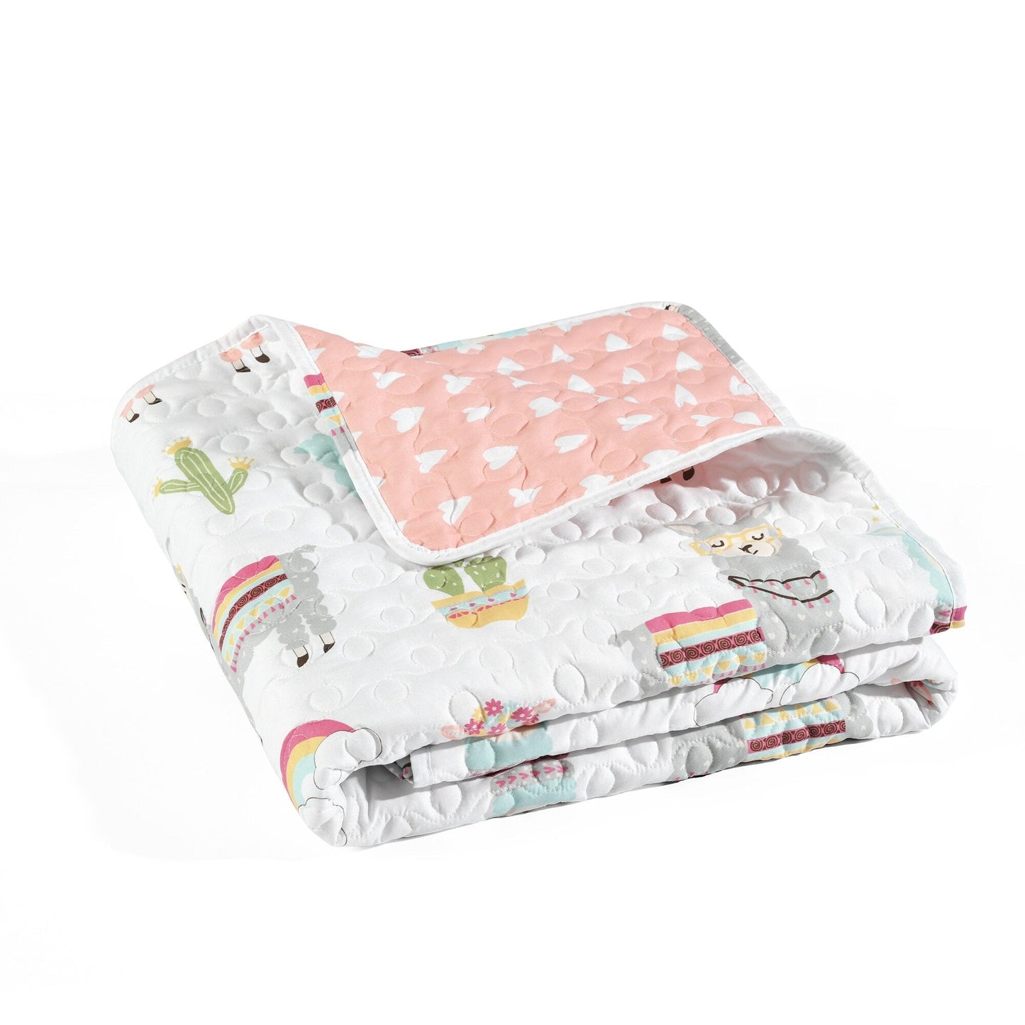 Lush Decor Southwest Llama Cactus Reversible Throw Blanket