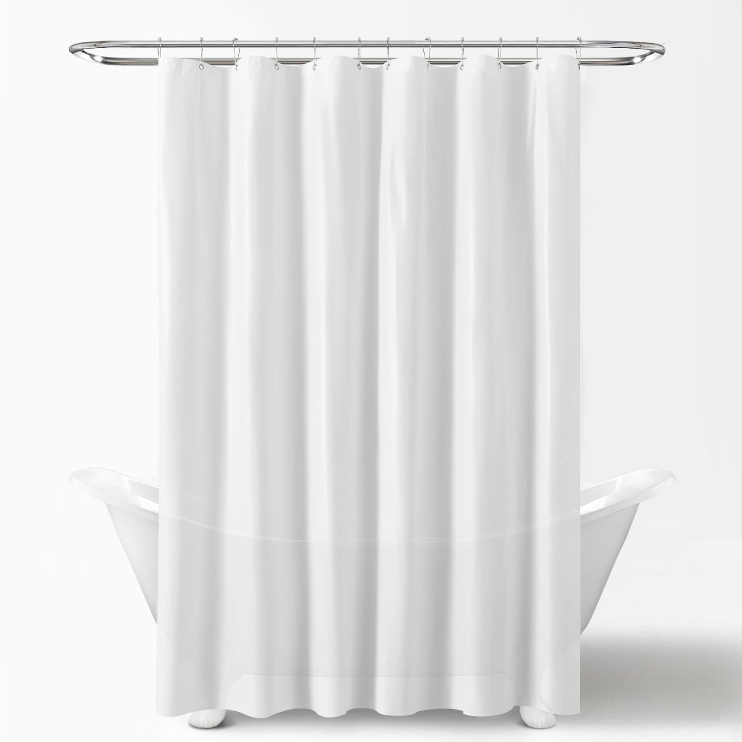Lush Decor Peva Frosted Mildew Resistant Shower Curtain Liner With Grommets White Single