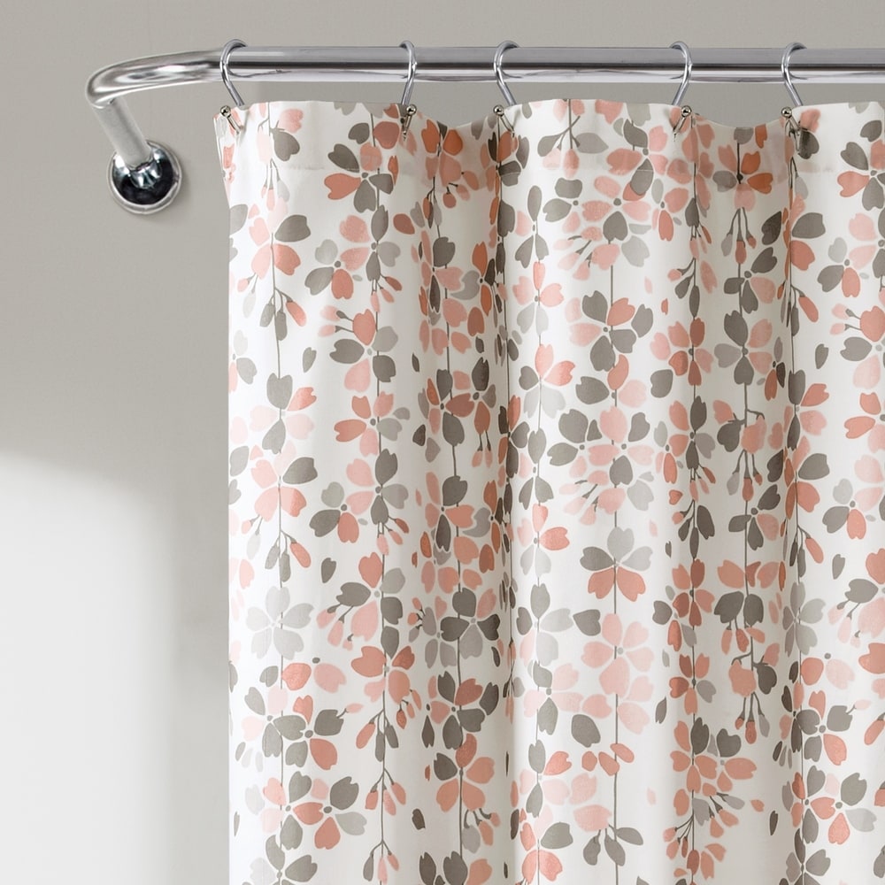 Lush Decor Weeping Flower Shower Curtain