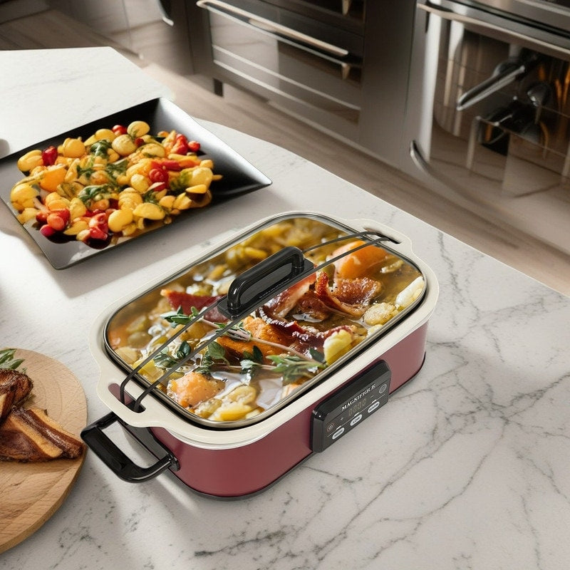 MAGNIFIQUE Programmable Slow Cooker with Non-Stick Pot
