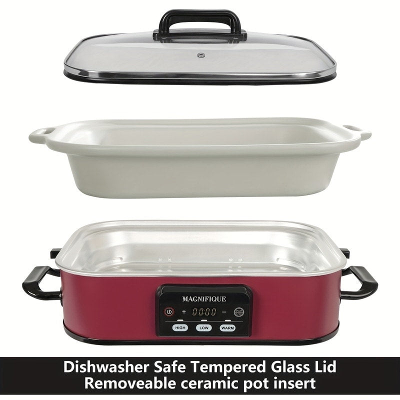 MAGNIFIQUE Programmable Slow Cooker with Non-Stick Pot