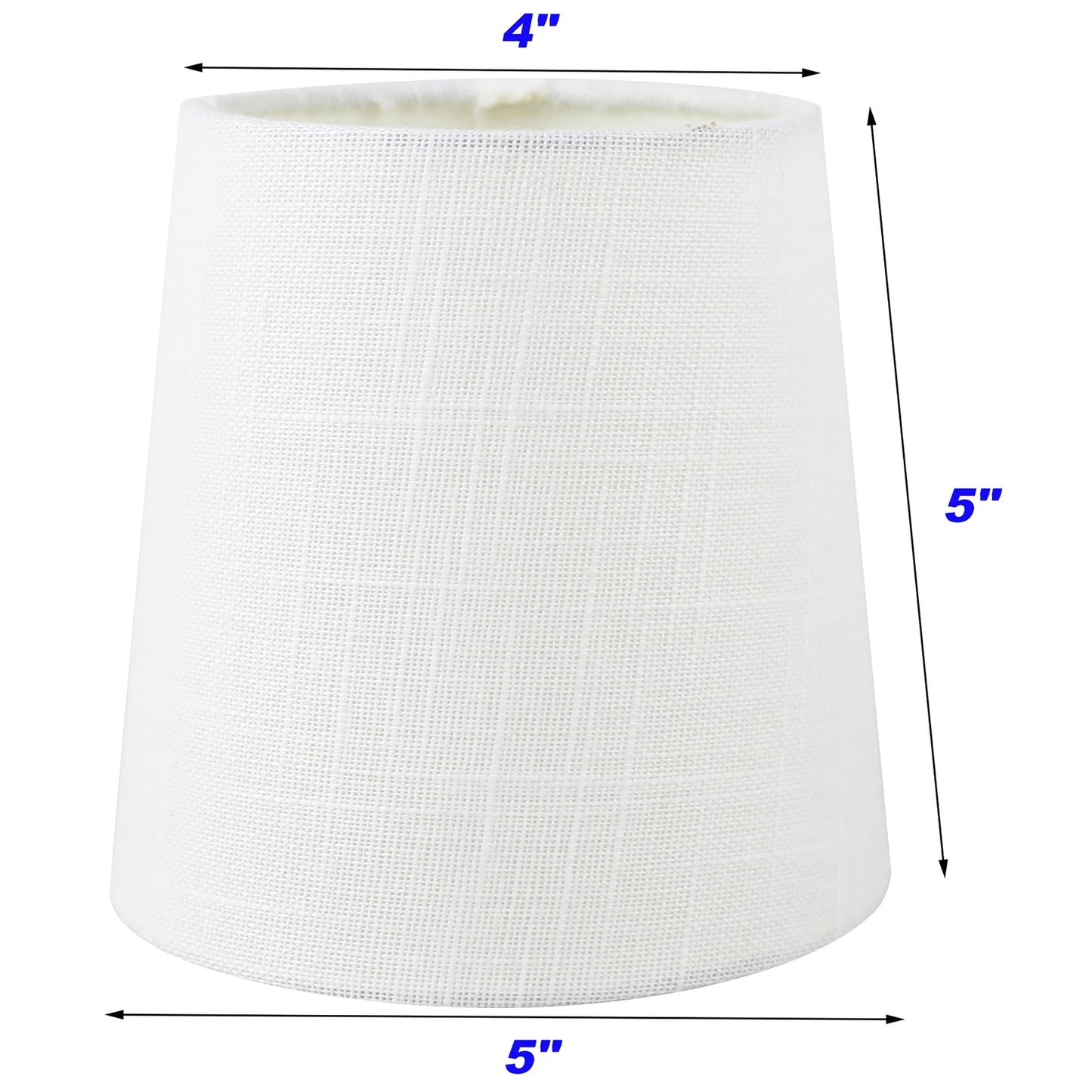 MERIVILLE Linen Clip On Chandelier Lamp Shades, 4-inch by 5-inch by 5-inch