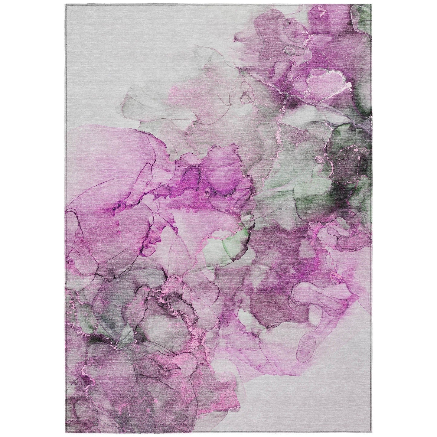 Machine Washable Indoor/ Outdoor Abstract Chantille Rug