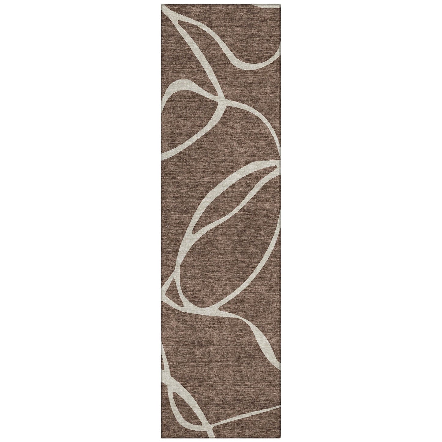 Machine Washable Indoor/ Outdoor Abstract Modern Chantille Rug