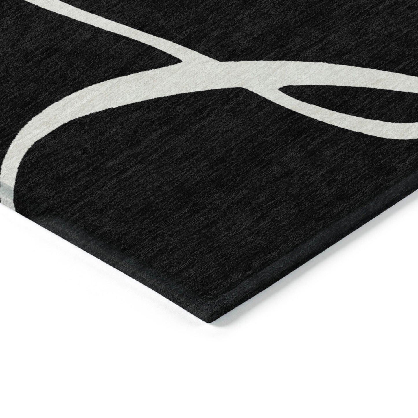 Machine Washable Indoor/ Outdoor Abstract Modern Chantille Rug