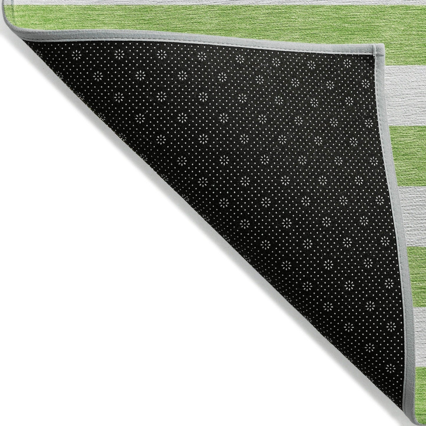 Machine Washable Indoor/ Outdoor Cabana Stripe Chantille Rug