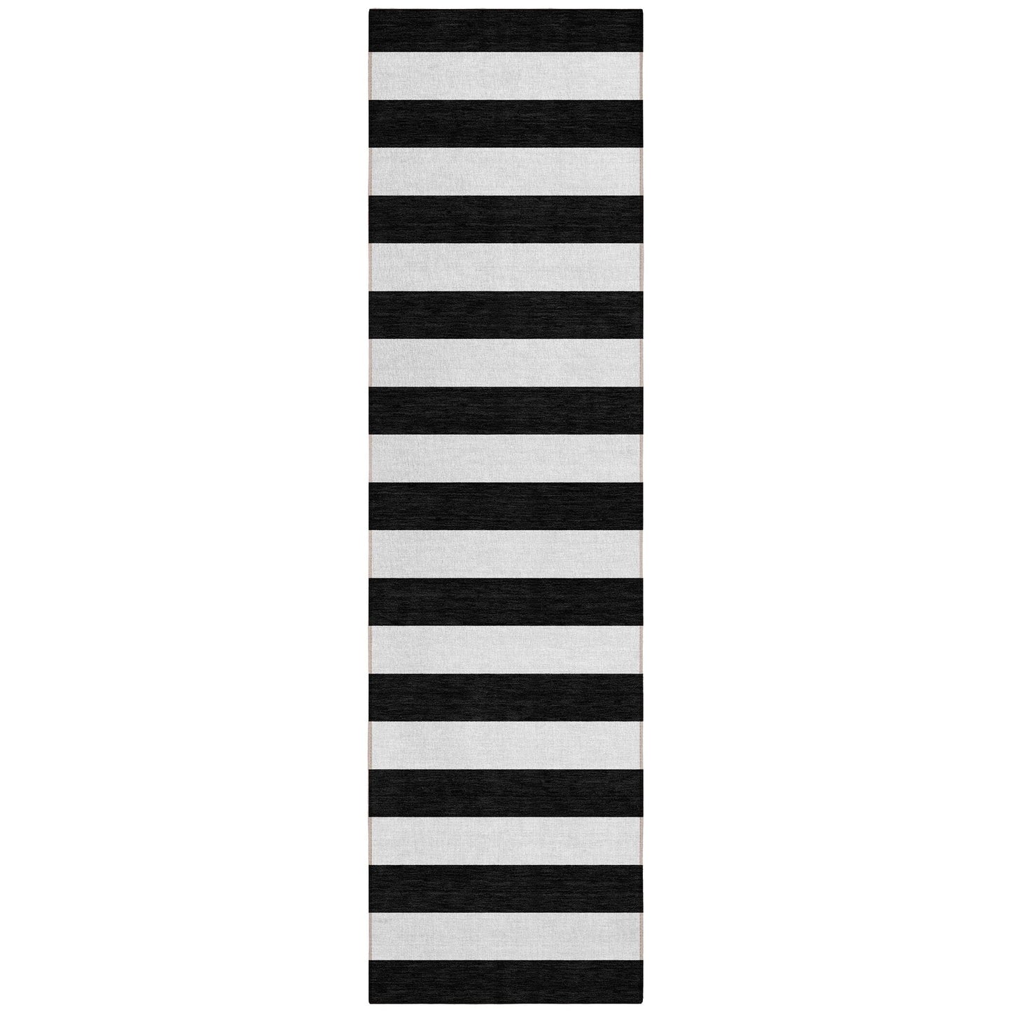 Machine Washable Indoor/ Outdoor Cabana Stripe Chantille Rug