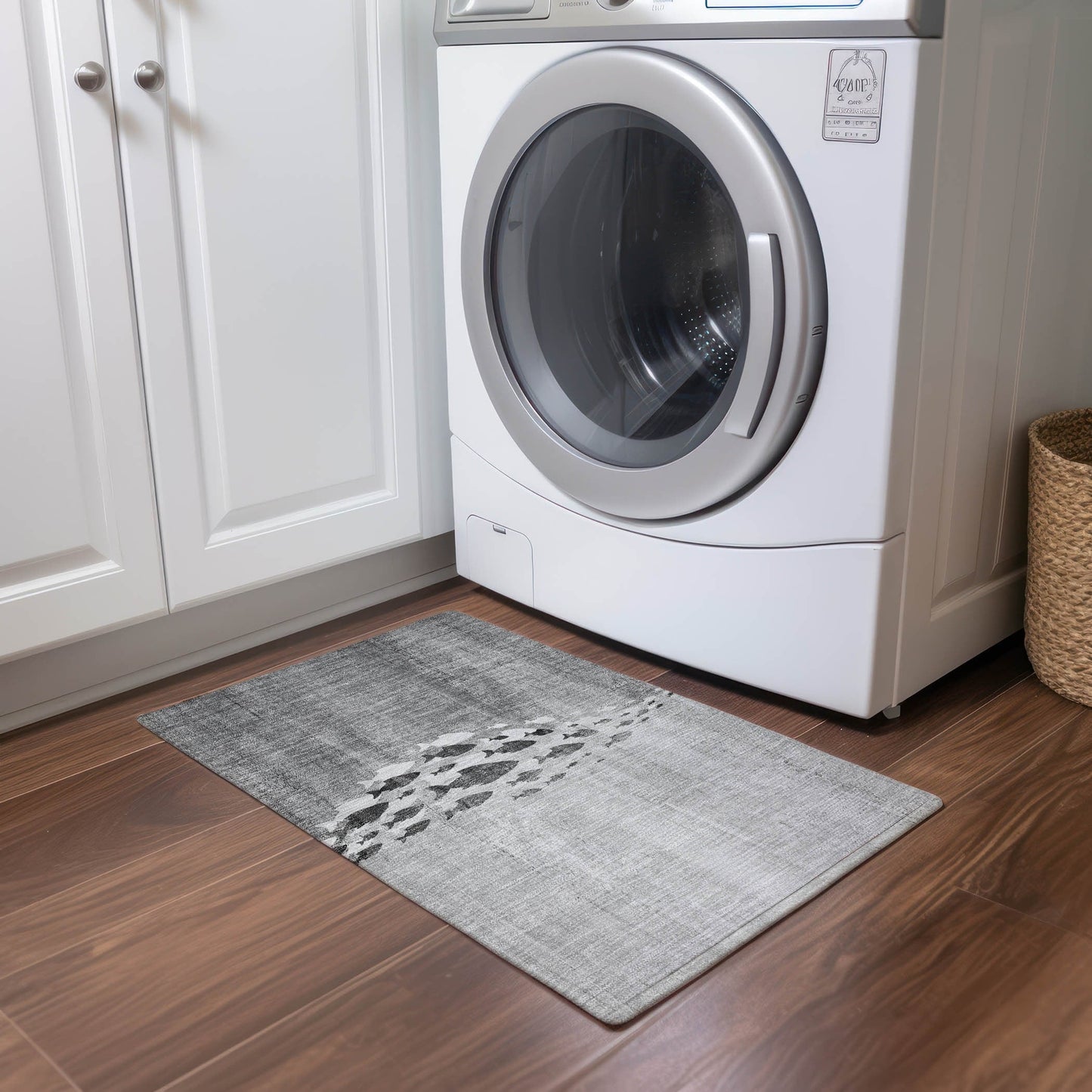 Machine Washable Indoor/ Outdoor Chantille Modern Sea Life Rug
