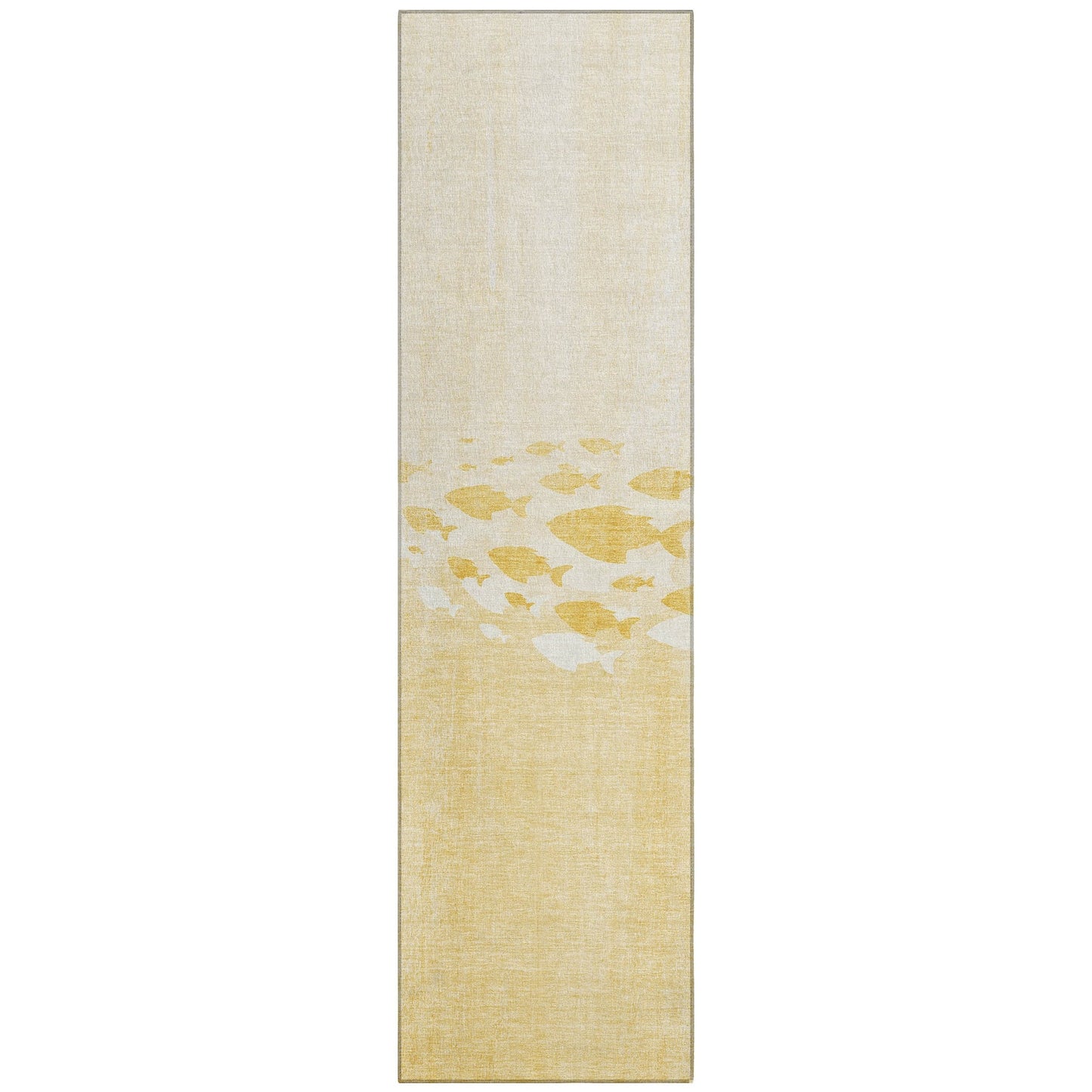 Machine Washable Indoor/ Outdoor Chantille Modern Sea Life Rug