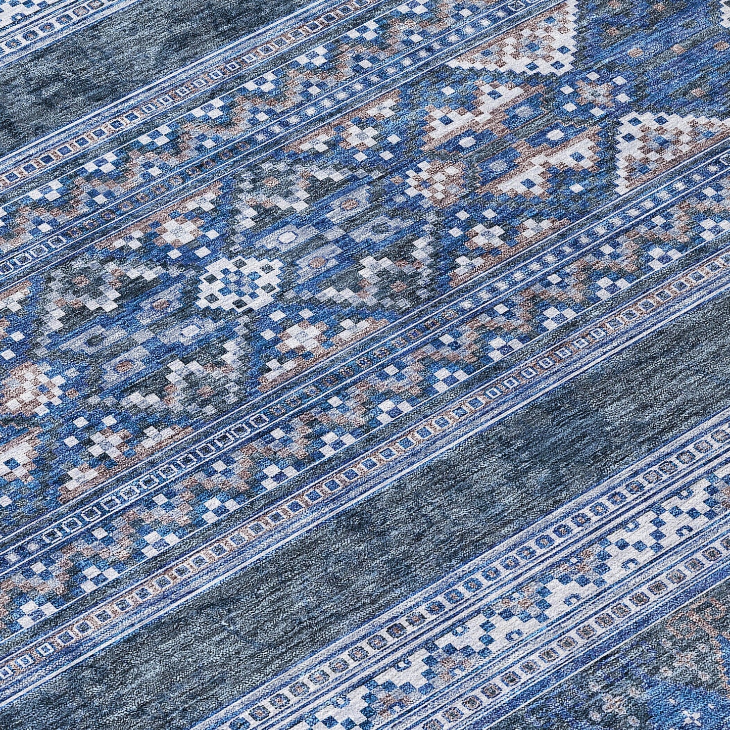 Machine Washable Indoor/ Outdoor Chantille Tribal Boho Rug