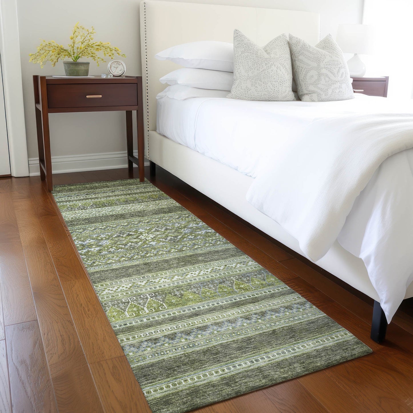 Machine Washable Indoor/ Outdoor Chantille Tribal Boho Rug