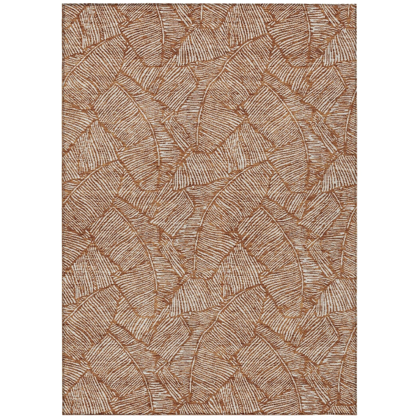 Machine Washable Indoor/ Outdoor Chantille Tropical Palm Rug