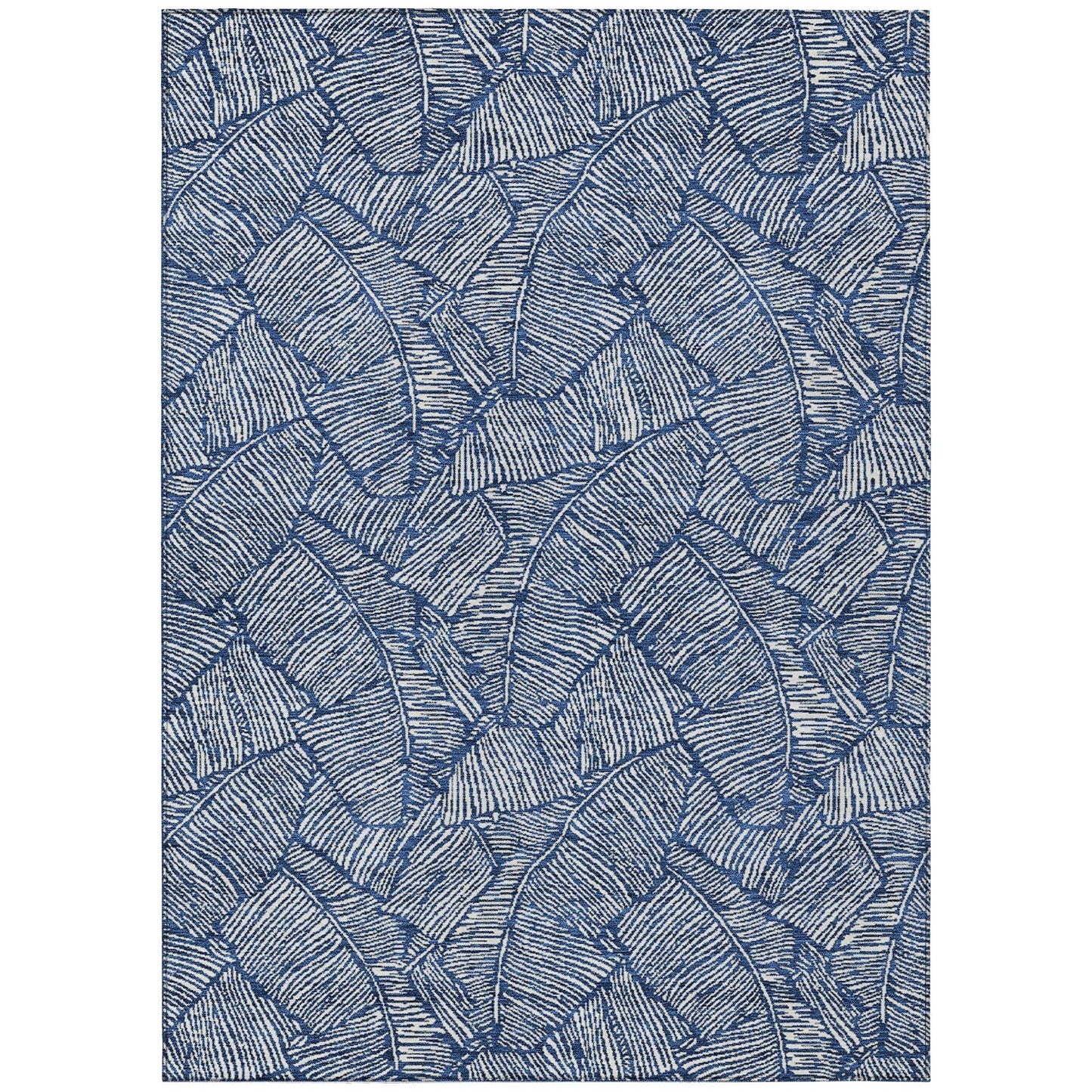 Machine Washable Indoor/ Outdoor Chantille Tropical Palm Rug