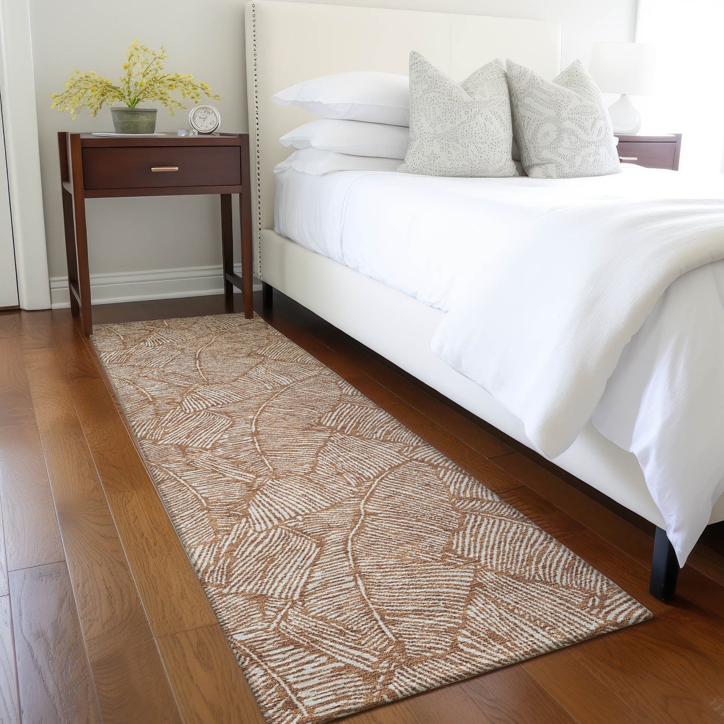 Machine Washable Indoor/ Outdoor Chantille Tropical Palm Rug