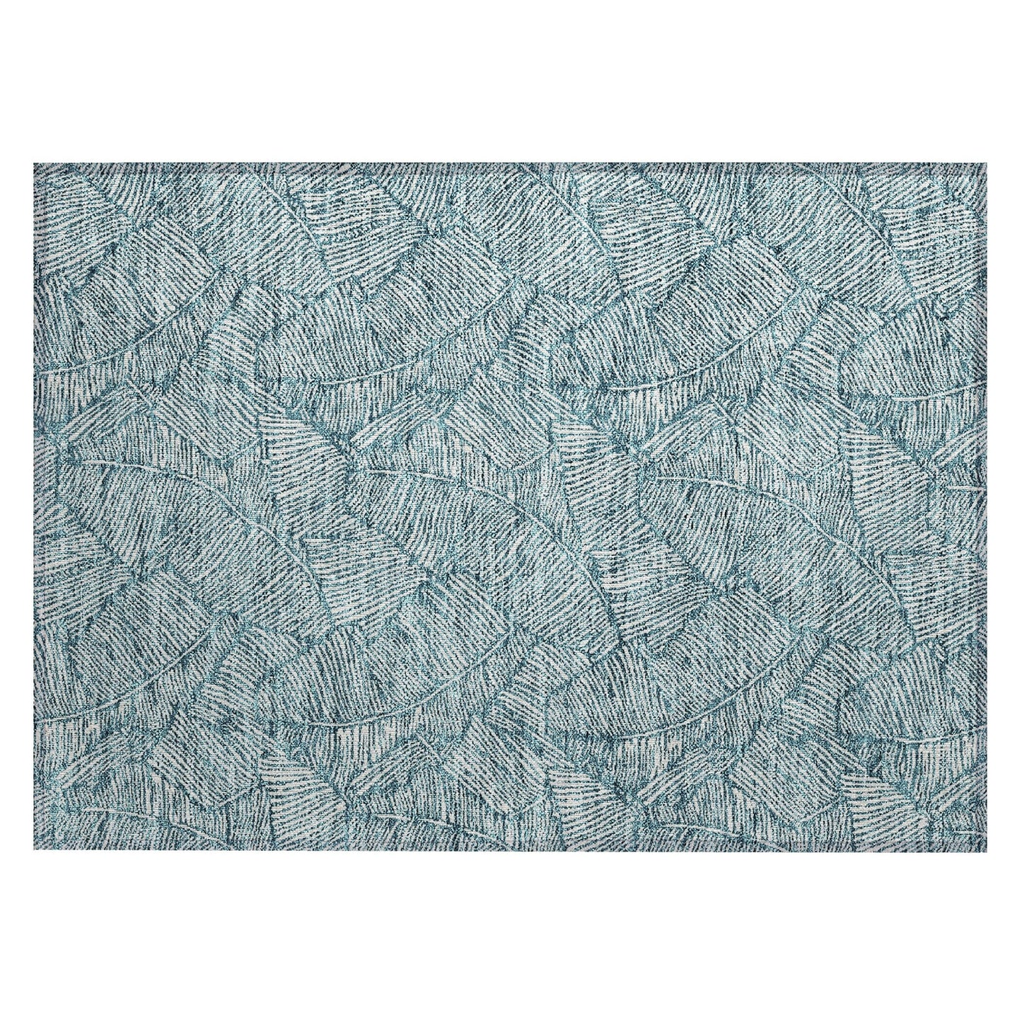 Machine Washable Indoor/ Outdoor Chantille Tropical Palm Rug