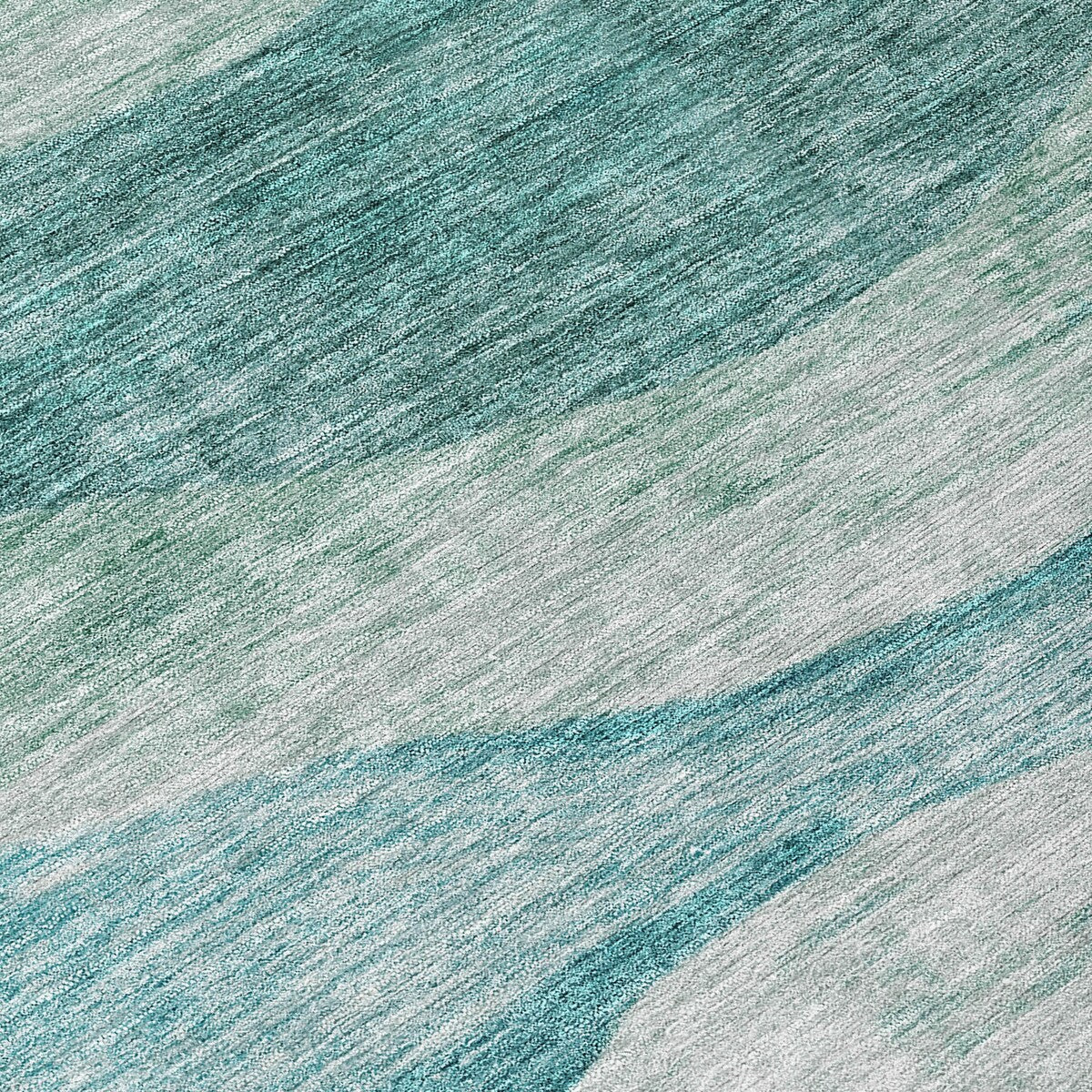 Machine Washable Indoor/ Outdoor Contemporary Waves Chantille Rug