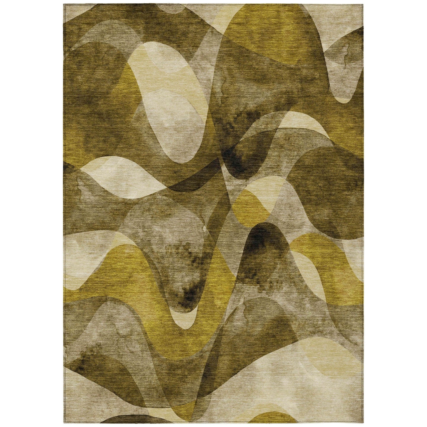 Machine Washable Indoor/ Outdoor Modern Chantille Rug