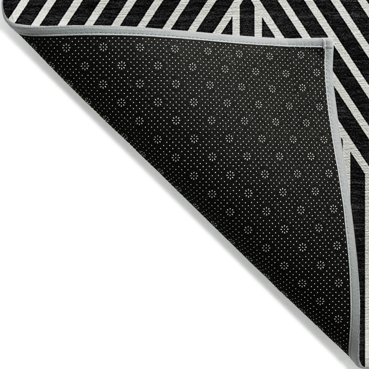 Machine Washable Indoor/ Outdoor Modern Geo Chantille Rug