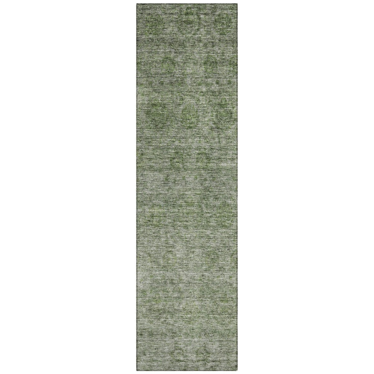 Machine Washable Indoor/ Outdoor Ombre Damask Chantille Rug