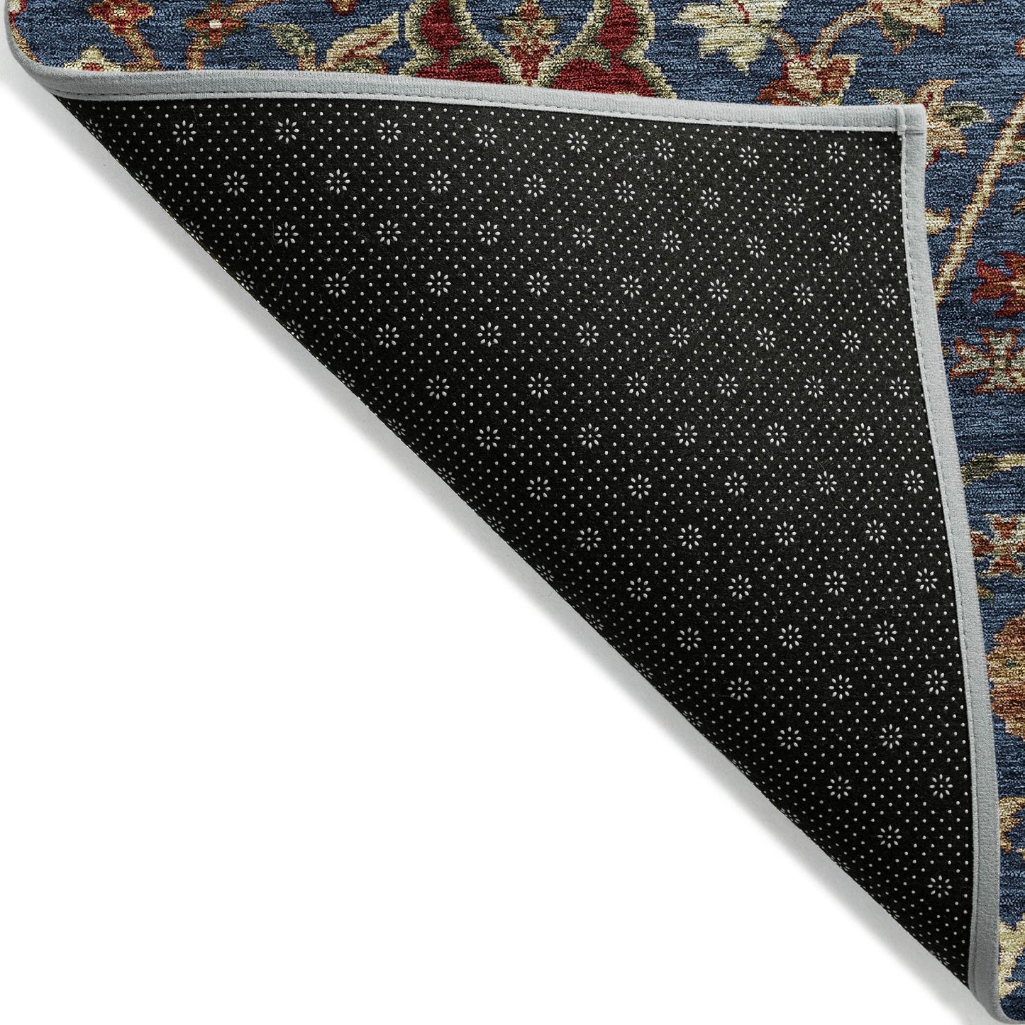 Machine Washable Indoor/ Outdoor Traditional Kashan Chantille Rug
