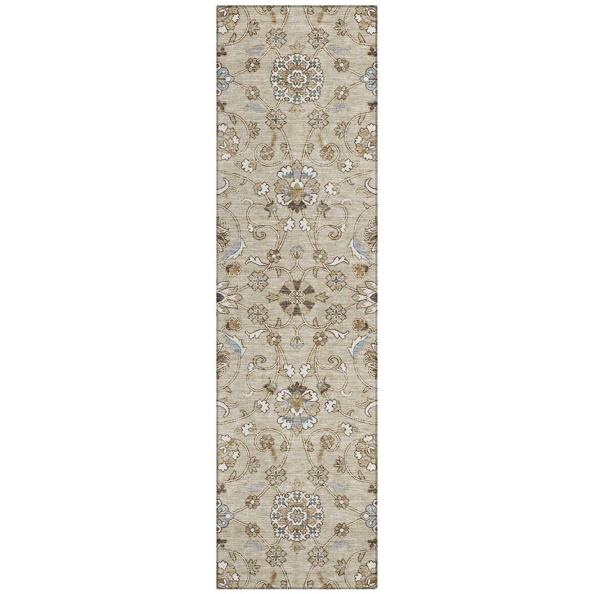 Machine Washable Indoor/ Outdoor Traditional KashanChantille Rug