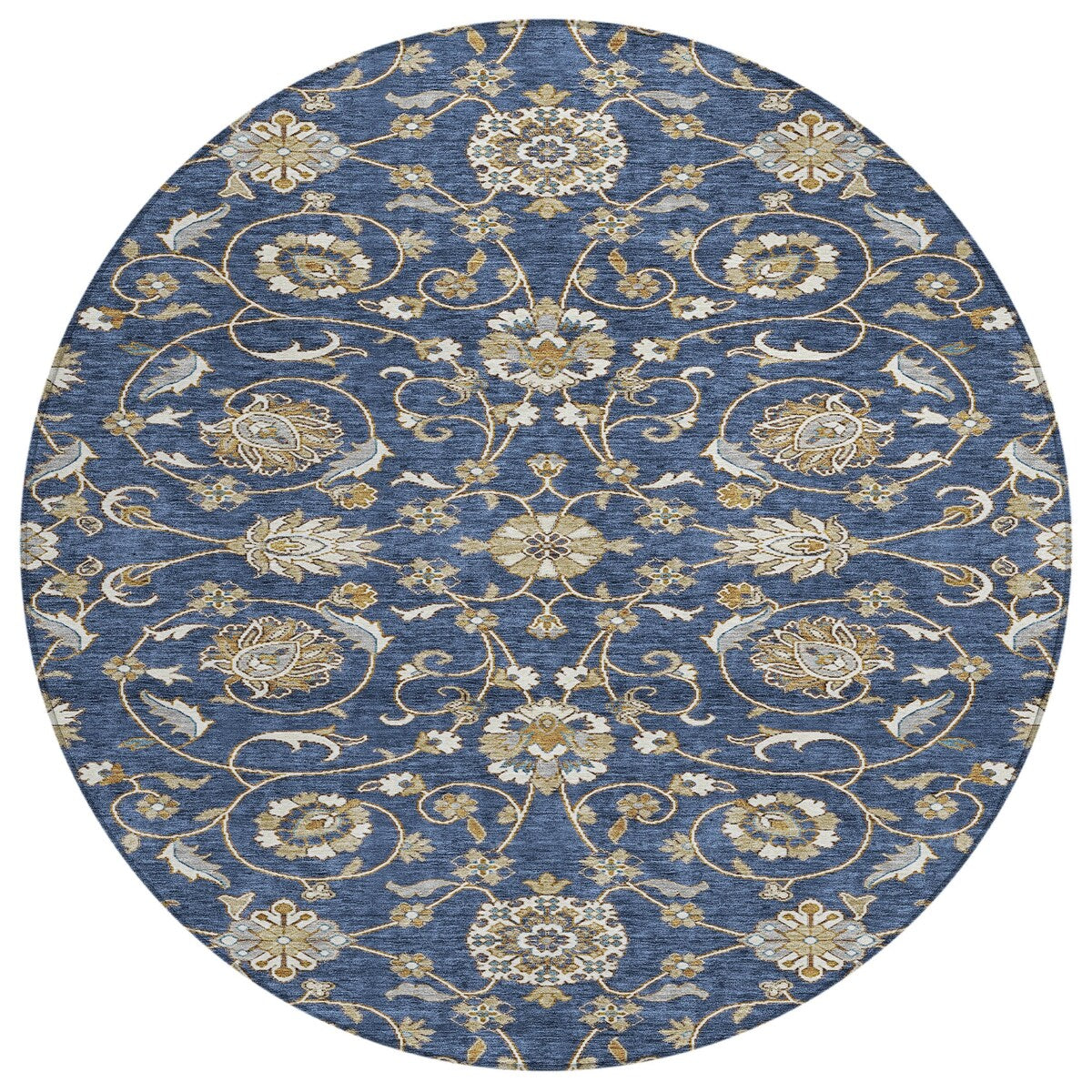 Machine Washable Indoor/ Outdoor Traditional KashanChantille Rug
