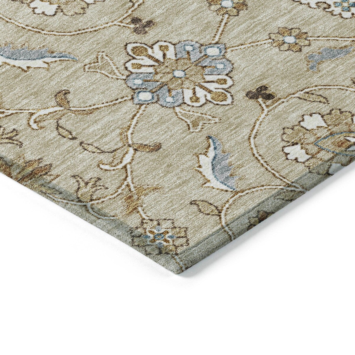 Machine Washable Indoor/ Outdoor Traditional KashanChantille Rug