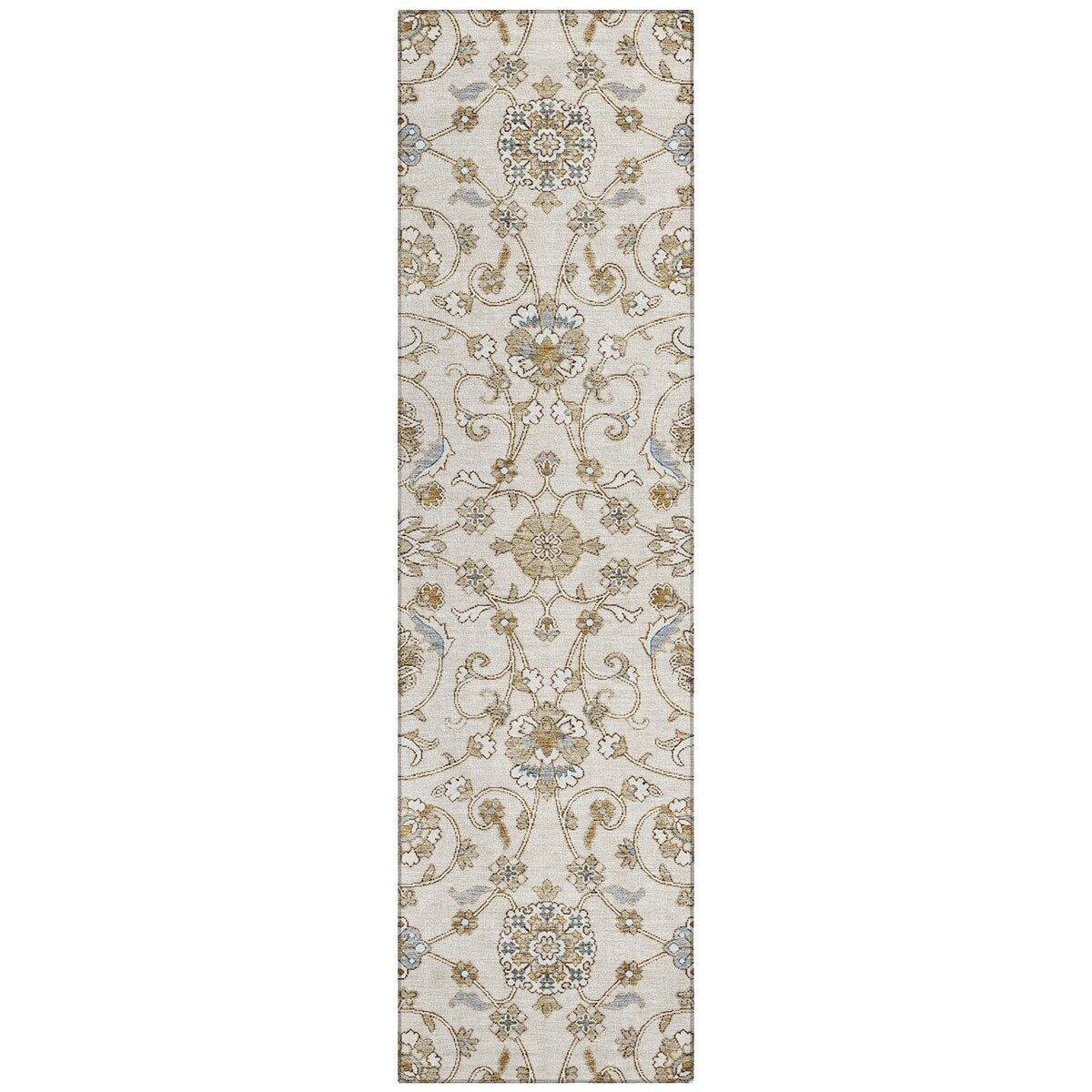 Machine Washable Indoor/ Outdoor Traditional KashanChantille Rug