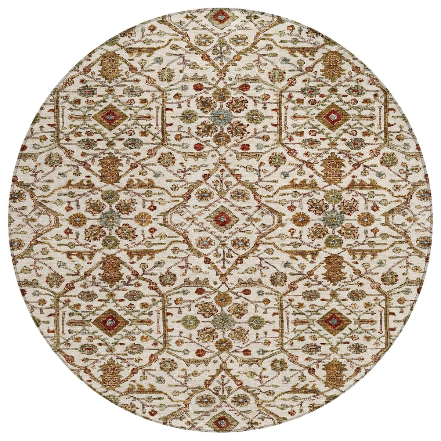 Machine Washable Indoor/ Outdoor Traditional Persian Chantille Rug