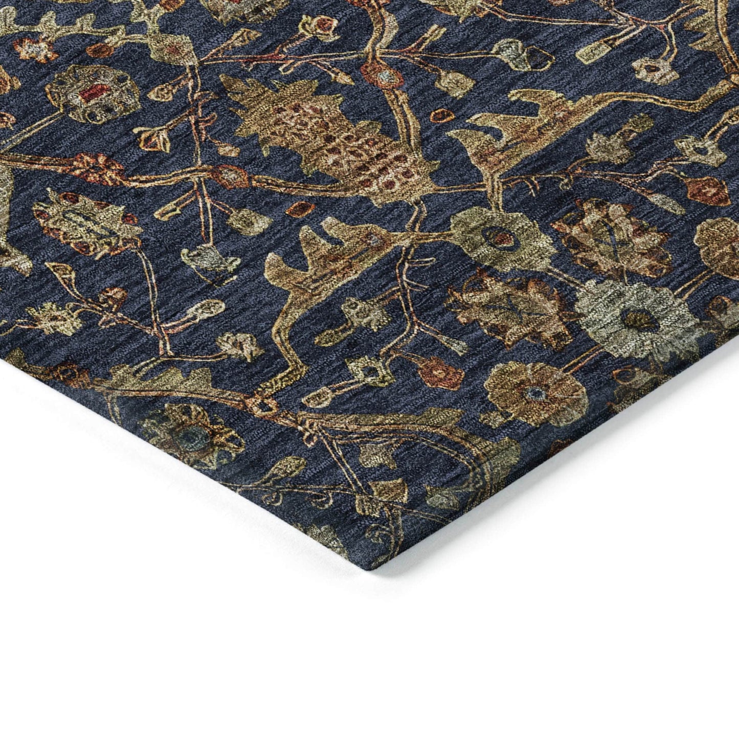 Machine Washable Indoor/ Outdoor Traditional Persian Chantille Rug