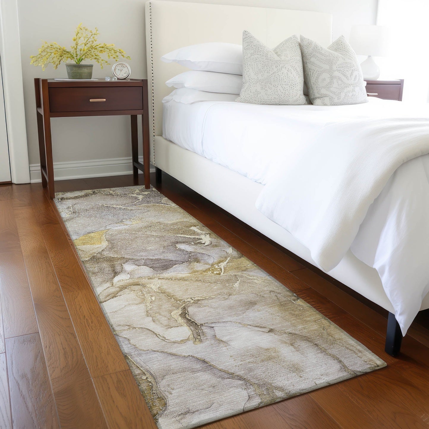 Machine Washable Indoor/ Outdoor Chantille Watercolor Rug