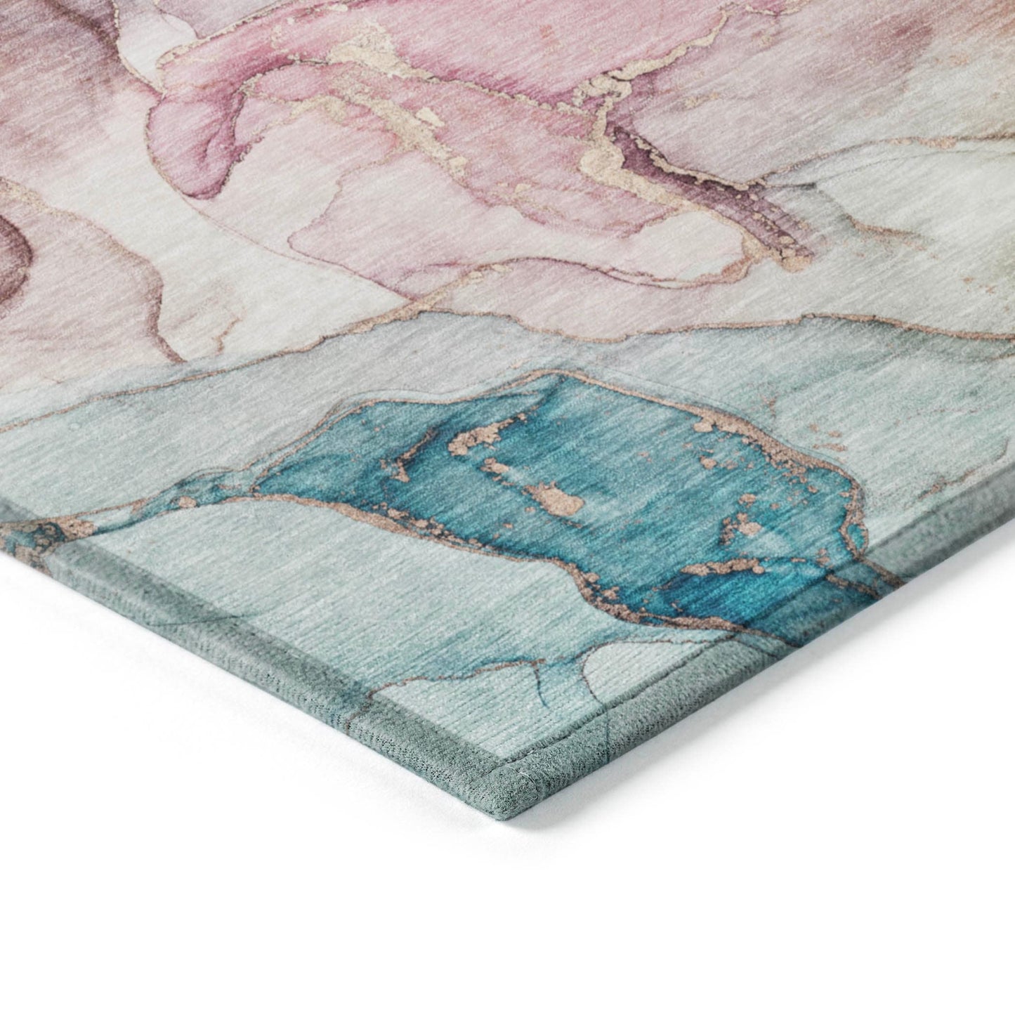 Machine Washable Indoor/ Outdoor Chantille Watercolor Rug
