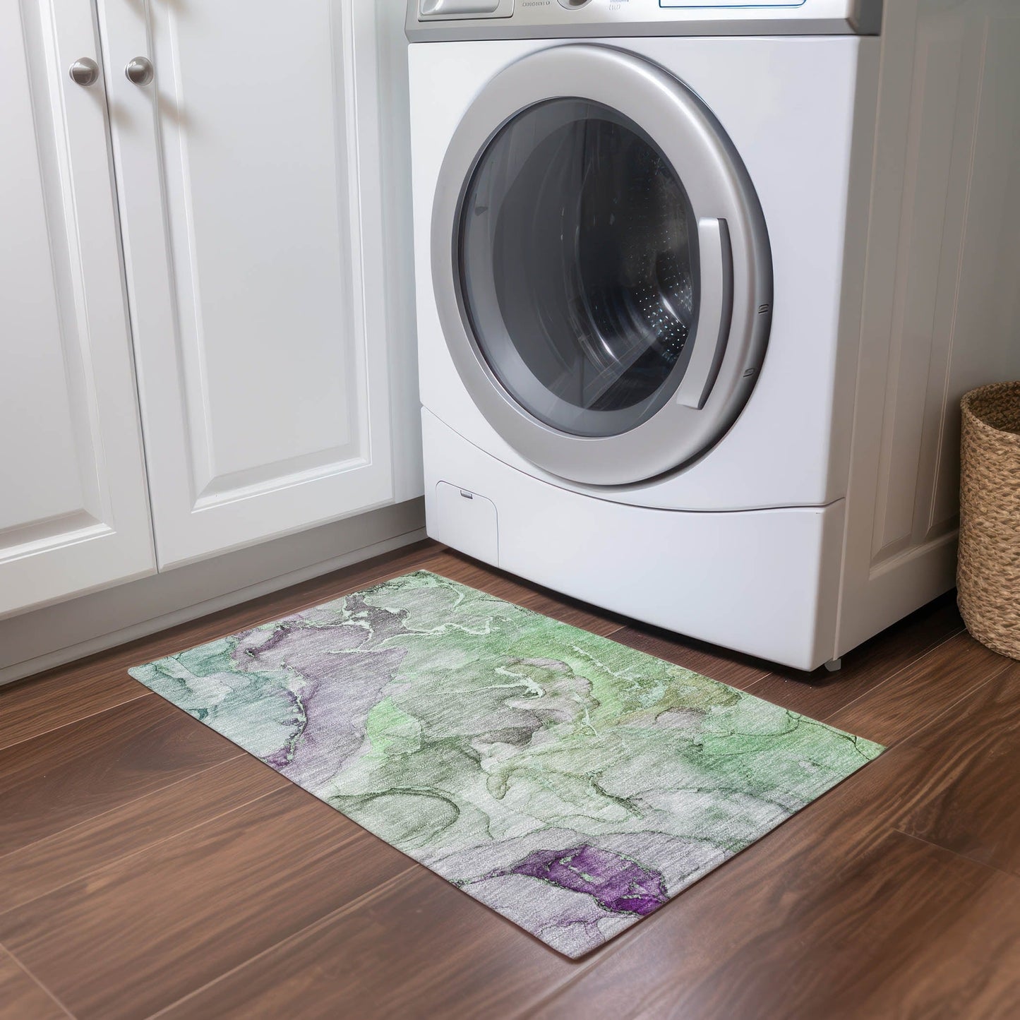 Machine Washable Indoor/ Outdoor Chantille Watercolor Rug