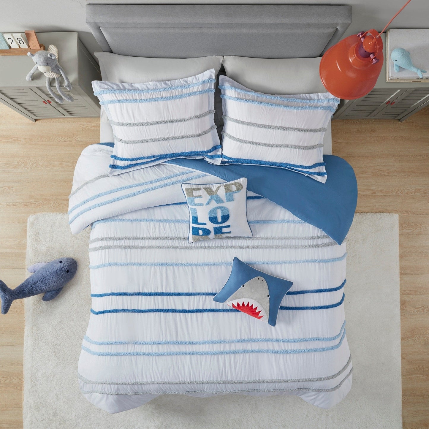 Mackenzie Cotton Duvet Cover Set with Chenille Trim by Intelligent Design Kids
