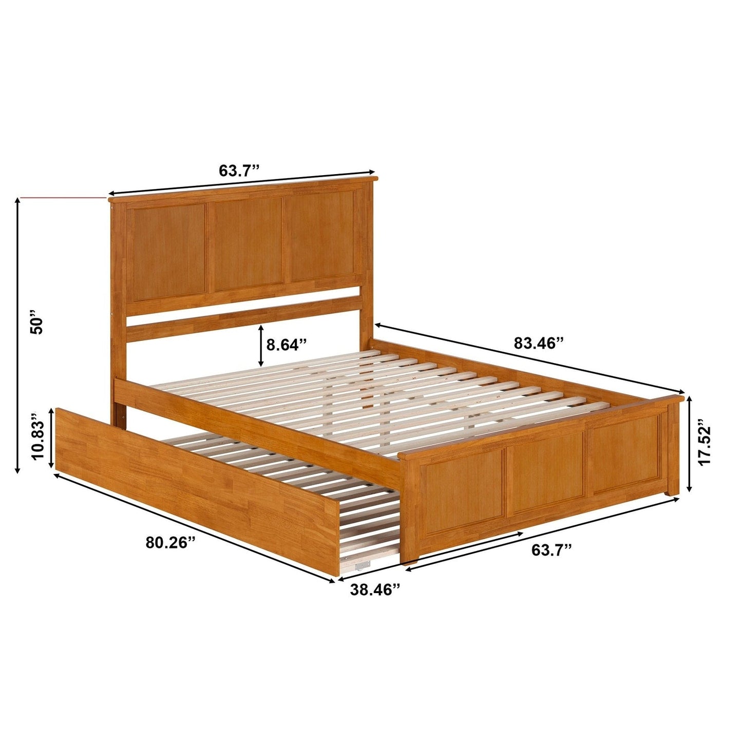 AFI Madison Platform Bed with Matching Footboard & Trundle