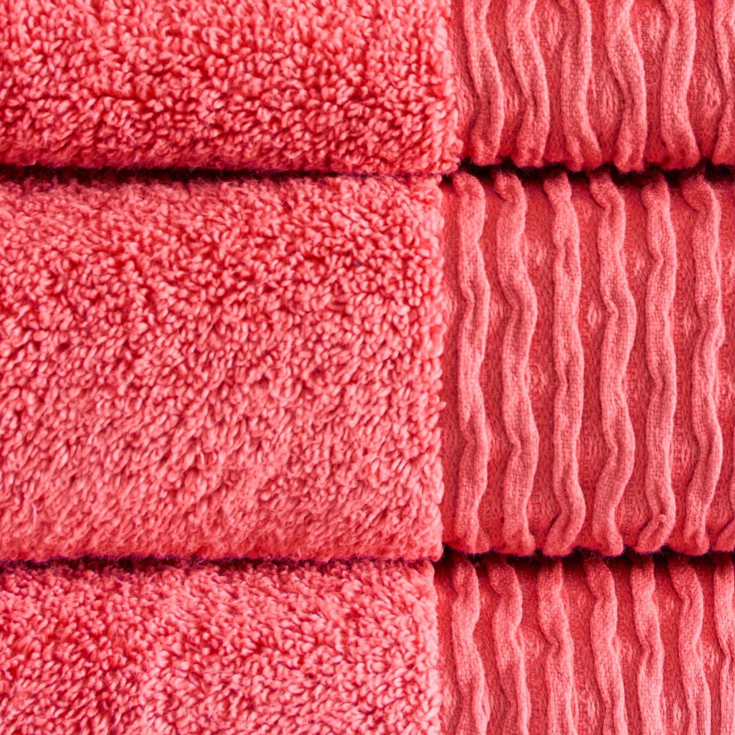 Madison Park Aer Jacquard Wavy Border Zero Twist Antimicrobial Cotton Towel Set