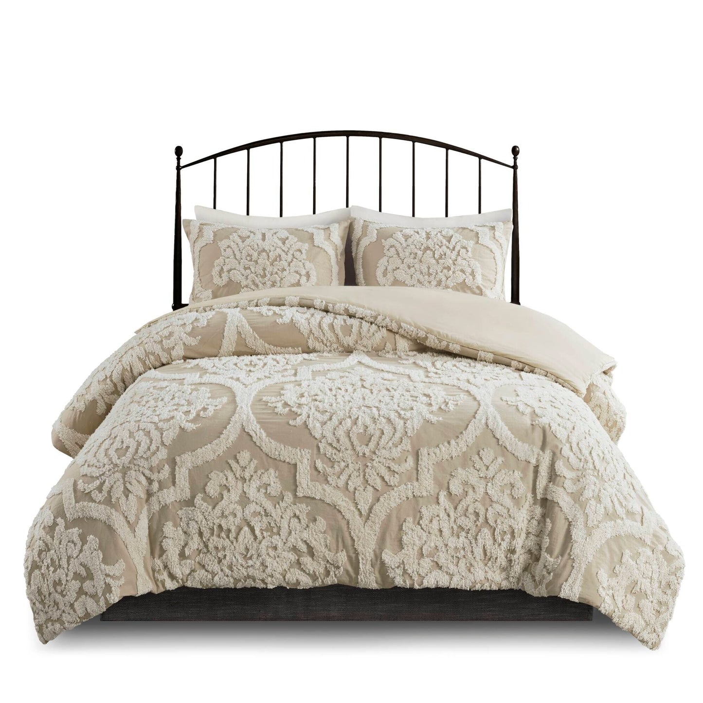 Madison Park Aeriela Tufted Cotton Chenille Damask Comforter Set