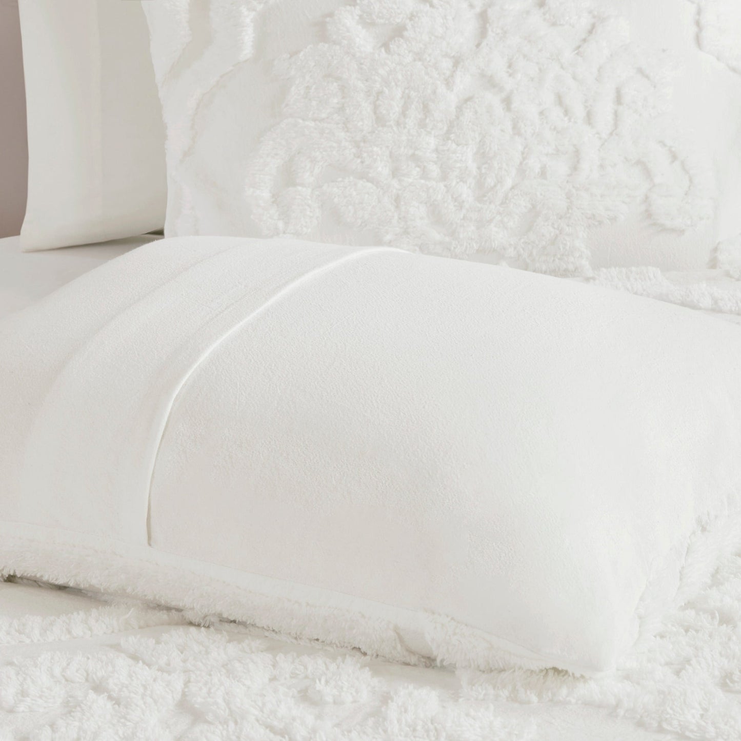 Madison Park Aeriela Tufted Cotton Chenille Damask Duvet Cover Set