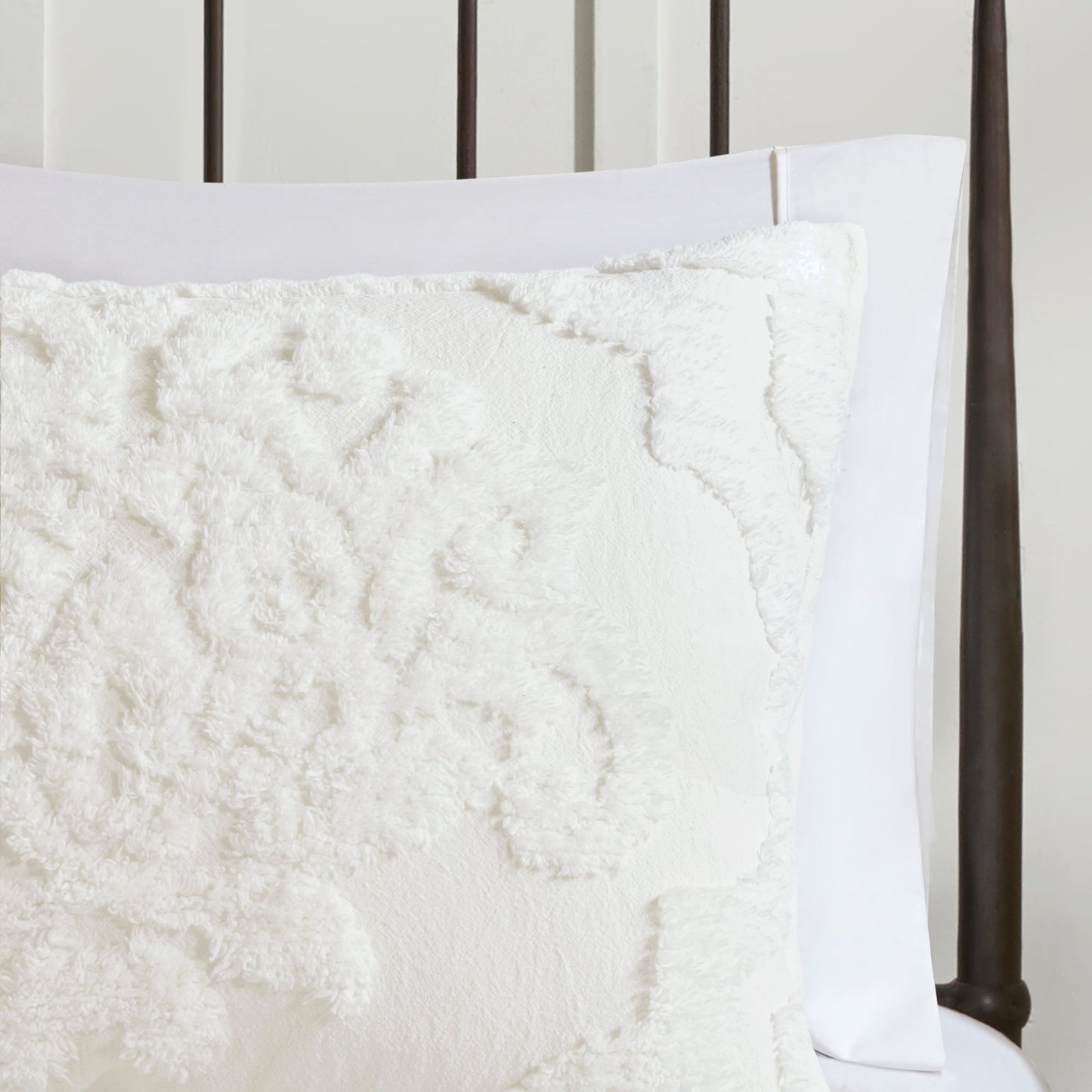 Madison Park Aeriela Tufted Cotton Chenille Damask Duvet Cover Set