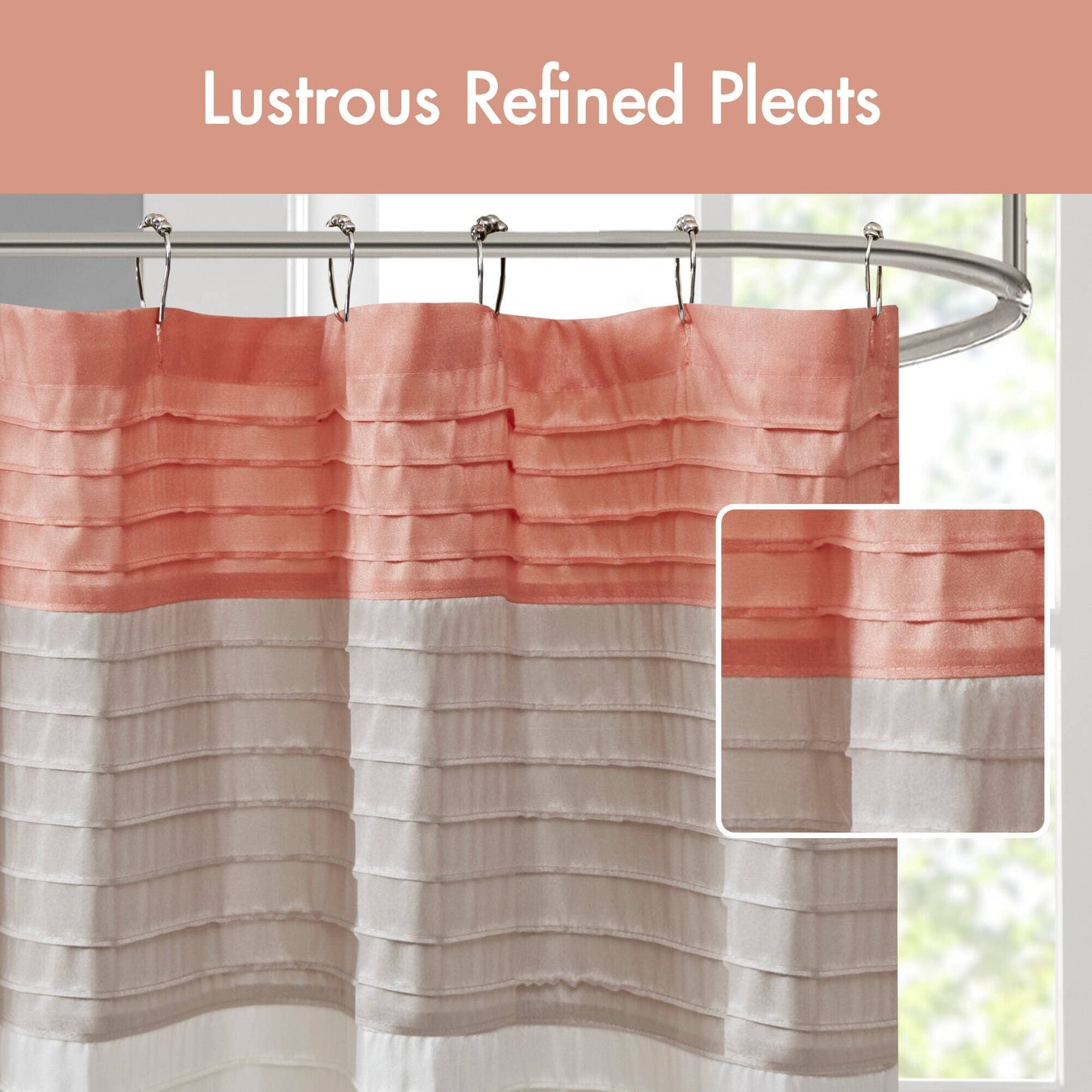Madison Park Amherst Faux Silk Shower Curtain