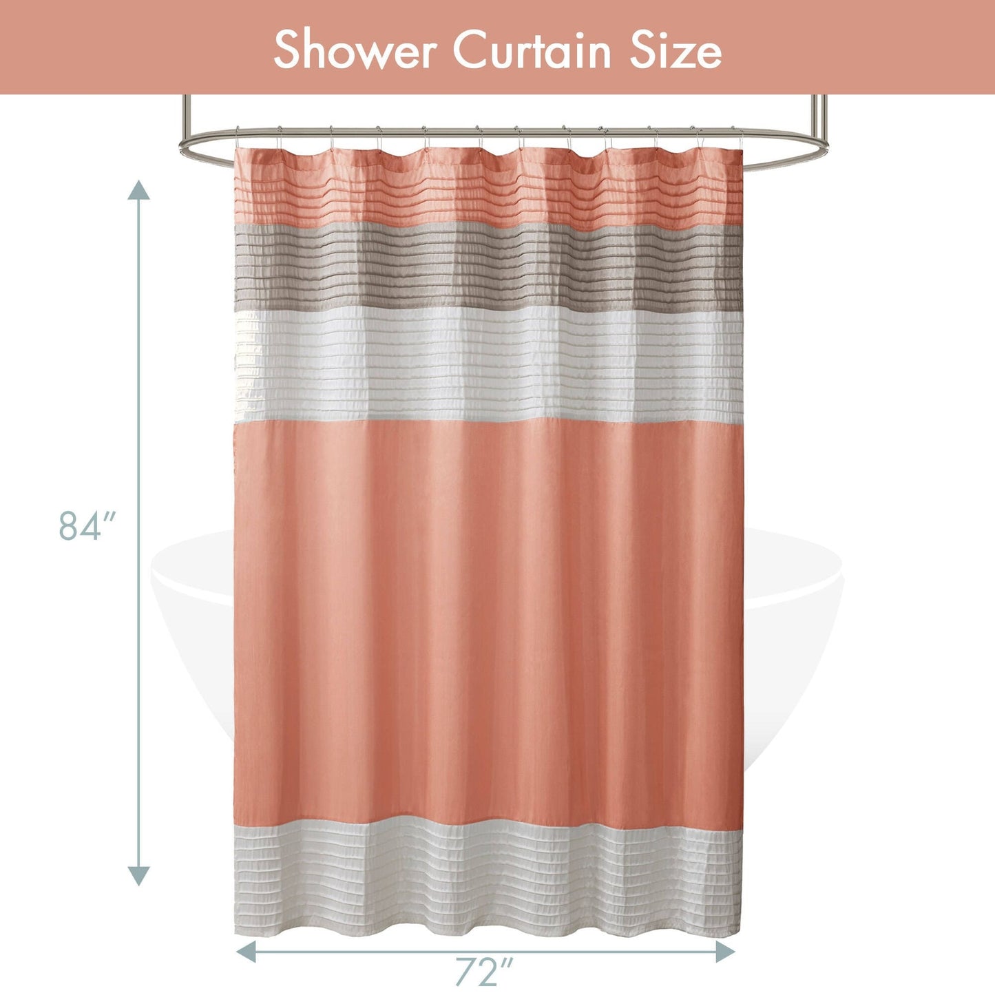 Madison Park Amherst Faux Silk Shower Curtain