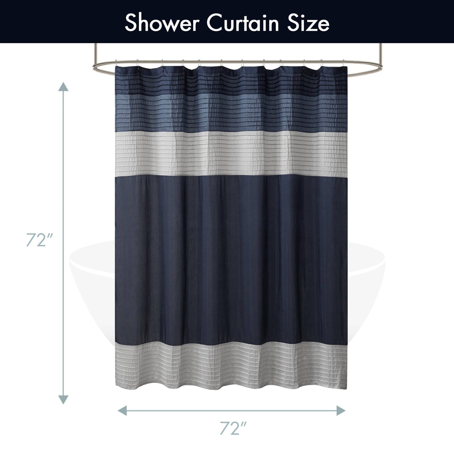 Madison Park Amherst Faux Silk Shower Curtain
